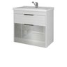 Gabinete De Banheiro 100% Mdf Azaleia 59 Cm Porta Vidro - Mgm - 2