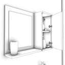 Ver imagem 7 de Gabinete de Banheiro 100% Mdf Grecia 65 Cm com Espelho - Mgm