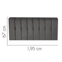 Ver imagem 2 de Painel Estofada Kiara 195cm King Size Box Quarto Suede Cinza Escuro Grafite - Gat Magazine