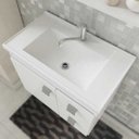 Ver imagem 7 de Gabinete Hortência Toucador de Banheiro C/ Cuba e Espelheira Branco MGM Móveis