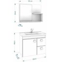 Ver imagem 2 de Gabinete Hortência Toucador de Banheiro C/ Cuba e Espelheira Branco MGM Móveis