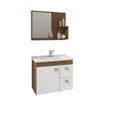 Ver imagem 2 de Gabinete De Banheiro 100% Mdf Hortencia 55 Cm Com Espelho - Mgm