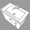 Ver mais imagens de Gabinete De Banheiro 100% Mdf Hortencia 55 Cm Com Espelho - Mgm