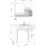 Gabinete De Banheiro 100% Mdf Hortencia 55 Cm Com Espelho - Mgm - 9