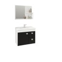 Ver imagem 4 de Gabinete Hortência Toucador de Banheiro C/ Cuba e Espelheira Preto e Branco MGM Móveis