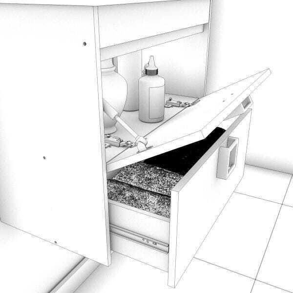Gabinete de Banheiro 100% Mdf Lirio 59 Cm com Espelho Mgm - 9