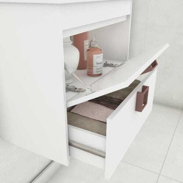 Gabinete de Banheiro 100% Mdf Lirio 59 Cm com Espelho Mgm - 3