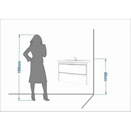 Gabinete de Banheiro 100% Mdf Lavanda 79 Cm Frente Vidro - Mgm - 9