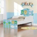 Ver imagem 1 de Cama Infantil Corujinhas com Colchão MDF Branco Cambel Móveis
