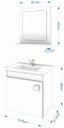 Ver imagem 7 de Gabinete de Banheiro 100% MDF Iris 44cm com Espelho - Mgm