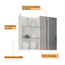 Ver imagem 5 de Armario Espelheira Banheiro 80cm Jasmim MGM Branco