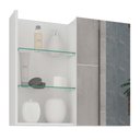 Ver imagem 1 de Armario Espelheira Banheiro 80cm Jasmim MGM Branco