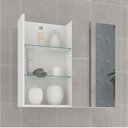 Ver imagem 3 de Armario Espelheira Banheiro 80cm Jasmim MGM Branco