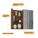 Ver imagem 5 de Armario Espelheira de Banheiro 80cm Jasmim MGM Amendoa