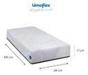 Ver imagem 2 de Colchão a Vacuo Umaflex Fit Firm D33 Solteiro 88 X 188 Cm Cor Cinza