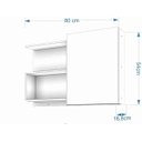 Ver imagem 6 de Espelheira para Banheiro 100% Mdf Lis 80 Cm Branco - Mgm