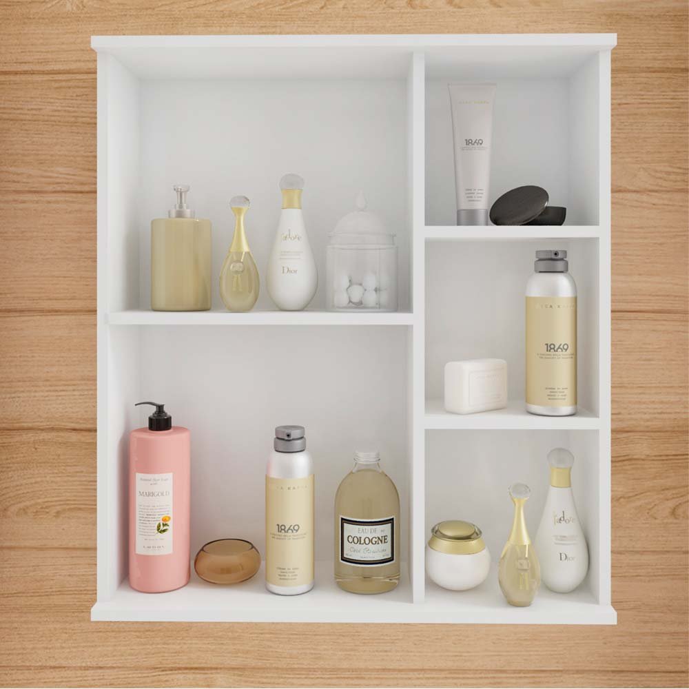 Espelheira para Banheiro 100% MDF Treviso 56 Cm Amendoa - Mgm - 3