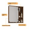 Espelheira para Banheiro 100% MDF Treviso 56 Cm Amendoa - Mgm - 5