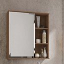 Ver imagem 2 de Espelheira para Banheiro 100% MDF Treviso 56 Cm Amendoa - Mgm