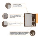 Ver imagem 4 de Espelheira para Banheiro 100% MDF Treviso 56 Cm Amendoa - Mgm