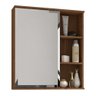 Espelheira para Banheiro 100% MDF Treviso 56 Cm Amendoa - Mgm - 1