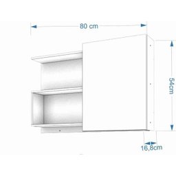 Espelheira para Banheiro 100% MDF Lis 80 Cm Carvalho - Mgm - 6