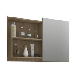 Espelheira para Banheiro 100% MDF Lis 80 Cm Carvalho - Mgm - 2