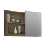 Espelheira para Banheiro 100% MDF Lis 80 Cm Carvalho - Mgm - 2