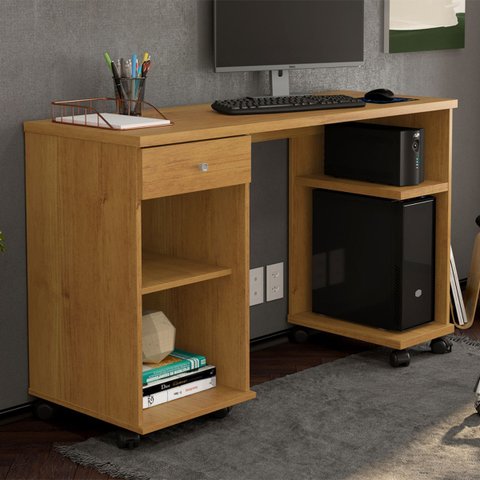 Mesa Atena 1 Gaveta com Gaveta Cinamomo