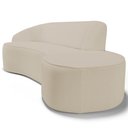 Ver imagem 5 de Sofá Living 2 Lugares 180cm Braço Esquerdo Mozart D06 Sintético Bege - Mpozenato