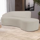 Ver imagem 2 de Sofá Living 2 Lugares 180cm Braço Esquerdo Mozart D06 Sintético Bege - Mpozenato
