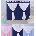 Ver imagem 1 de cortina para quarto de bebe menino e menina persiana franzida + voal maternidade