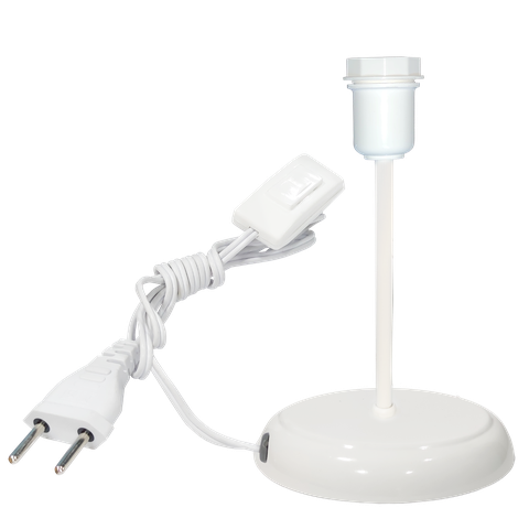 Luminária Mesa Abajur Classic Branco P/led Use a Sua Cúpula