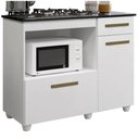 Ver imagem 2 de Balcão Cooktop/forno Violeta Kaiki Móveis - Branco