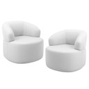 Ver imagem 1 de Kit 02 Poltronas Giratória Orgânica para Sala de Estar Living Helena L02 Facto Branco - Lyam Decor