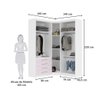 Guarda Roupas Modulado de Canto Diagonal 3 Peças com 5 Portas e 4 Gavetas Alpes Luciane Móveis - 4