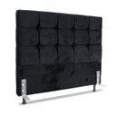 Ver imagem 1 de Cabeceira de Cama Box Casal 138cm Atlanta Tecido Suede Veludo Preto