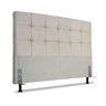 Cabeceira de Cama Box Casal 138cm Atlanta Tecido Suede Veludo Bege - 1