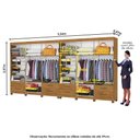 Ver imagem 4 de Closet Casal Duplo Lu 12PTS 08GAV com Espelho com Pés Quadrados