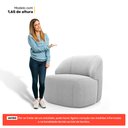 Ver imagem 5 de Kit 02 Poltronas Decorativas Kaya Orgânica Bouclê Cinza Claro - Desk Design