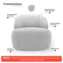 Ver imagem 3 de Kit 02 Poltronas Decorativas Kaya Orgânica Bouclê Cinza Claro - Desk Design