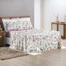 Conjunto Cama Casal Queen Size Kristen 100% Algodao Luxuoso:rose - 1