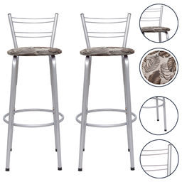 Kit 2 Banquetas para Balcão Flórida Prata Bistrô Ilhas Cozinha Gourmet Bares - 1