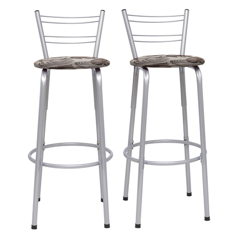 Kit 2 Banquetas para Balcão Flórida Prata Bistrô Ilhas Cozinha Gourmet Bares