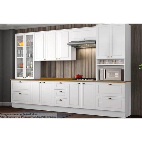 Kit de Cozinha Completa 8 Peças Americana (2aéreos+2balcões+2paneleiros+2complementos ) C5p65