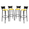 Kit 4 Cadeiras Alta 80cm para Balcão Ilha Bancada Área Gourmet Bar Piscina Banqueta Itagold - 1