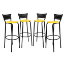 Ver imagem 1 de Kit 4 Cadeiras Alta 80cm para Balcão Ilha Bancada Área Gourmet Bar Piscina Banqueta Itagold