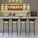 Ver imagem 2 de Kit 4 Cadeiras Alta 80cm para Balcão Ilha Bancada Área Gourmet Bar Piscina Banqueta Itagold