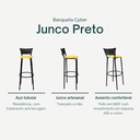 Ver imagem 3 de Kit 4 Cadeiras Alta 80cm para Balcão Ilha Bancada Área Gourmet Bar Piscina Banqueta Itagold