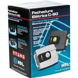 Fechadura Elétrica C90 Dupla - Preta - HDL - 6